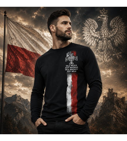 LONGSLEEVE PATRIOTYCZNY SIŁĄ WILKA